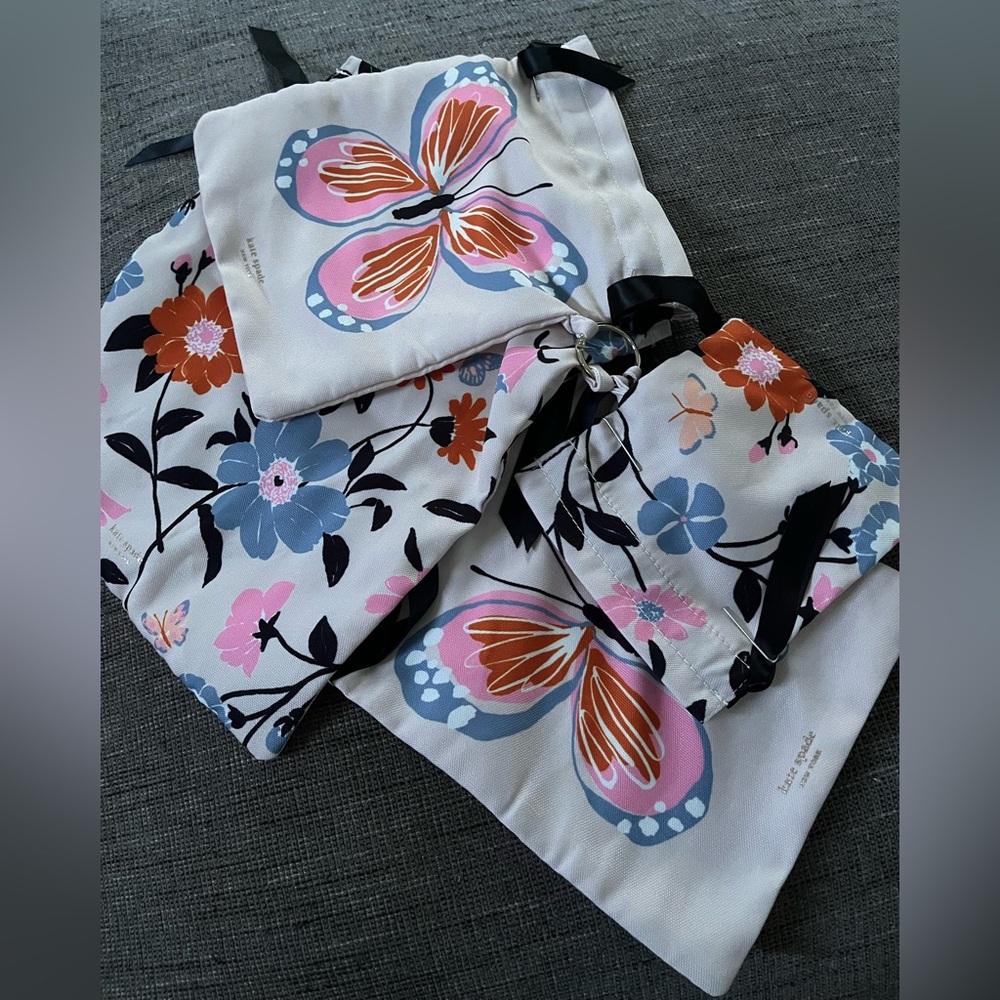 Kate Spade New York Floral Travel Organizer Bag Set of 4